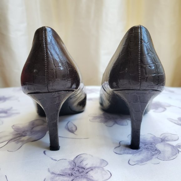 Comfort Plus by Predictions Brown Slip-on Heel Pumps Shoes Women's Size 9 1/2 - Picture 4 of 9